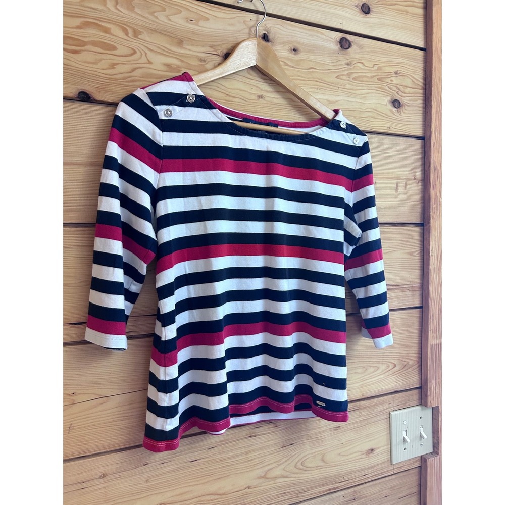 Tommy Hilfiger Nautical Stripe Boatneck Top Red White Blue Large
Costal Large - Picture 2 of 8